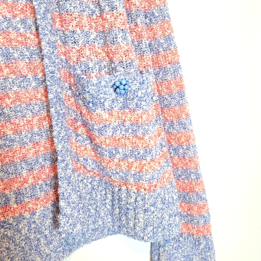 J.CREW Open Cardigan Knit Tweed Stripe Sweater - Picture 5 of 11